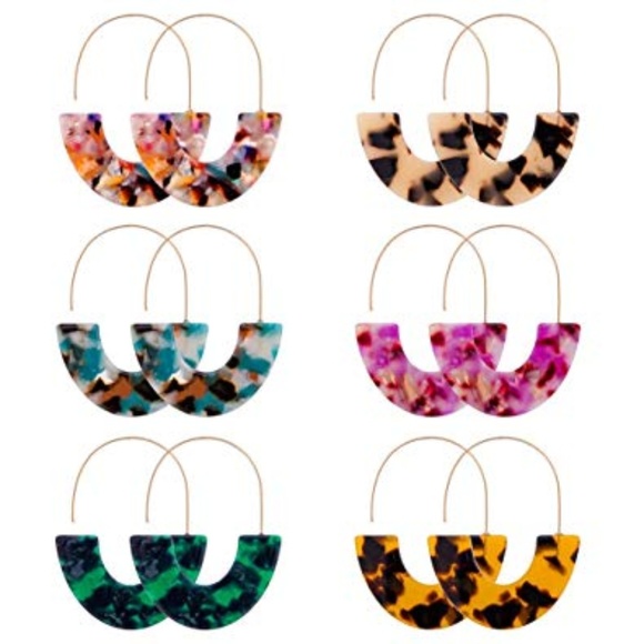 🎉HP BaubleBar Style Acrylic Hoop Earrings - Picture 5 of 6